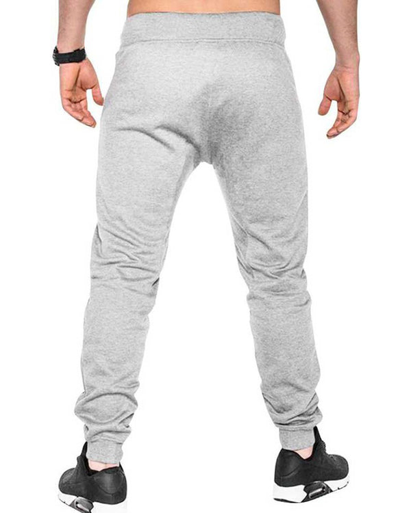cuffed grey track pant for men