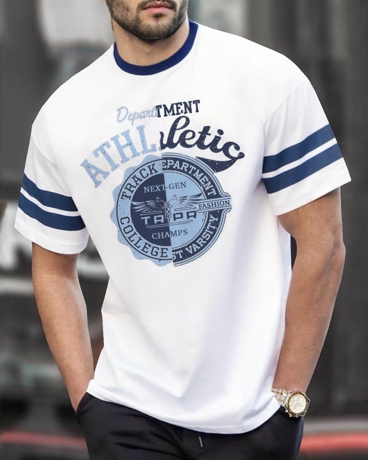 Back Printed Drop Shoulder T-Shirt