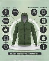 Travel Hoodie - Full Sleeve Unisex Jackets