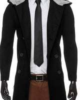 Men Long OverCoat Fleece Formal Bond Jacket