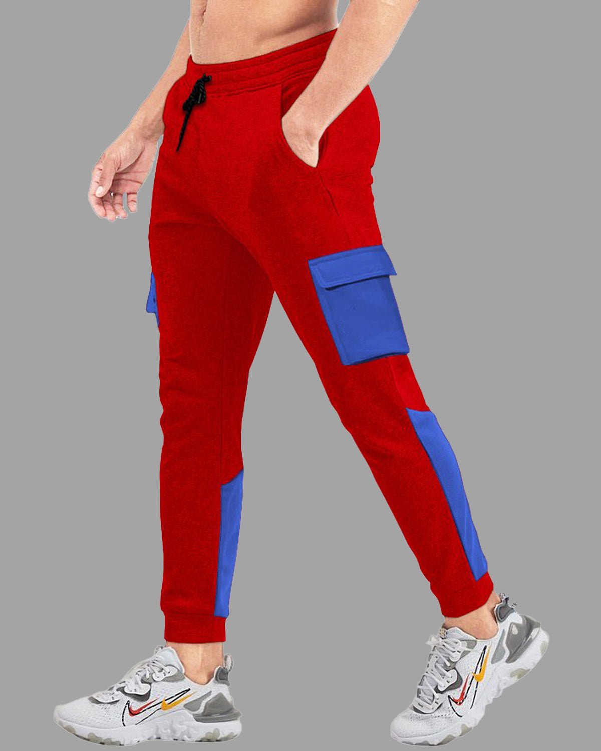 Mens Red Cargo Jogger
