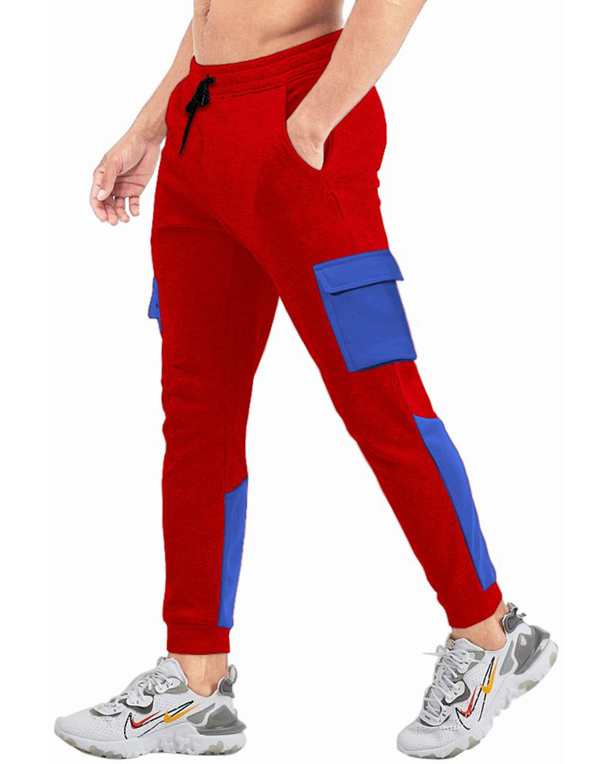 Mens Red Cargo Jogger