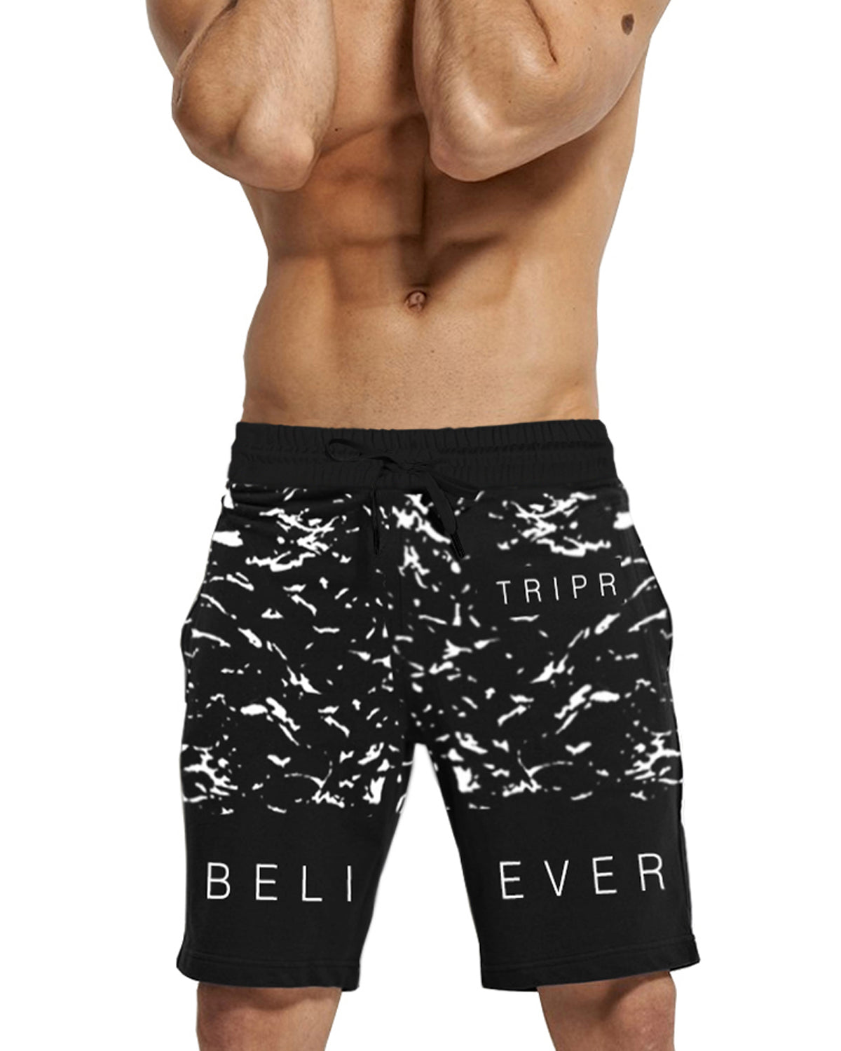 Printed Men Black Regular Shorts