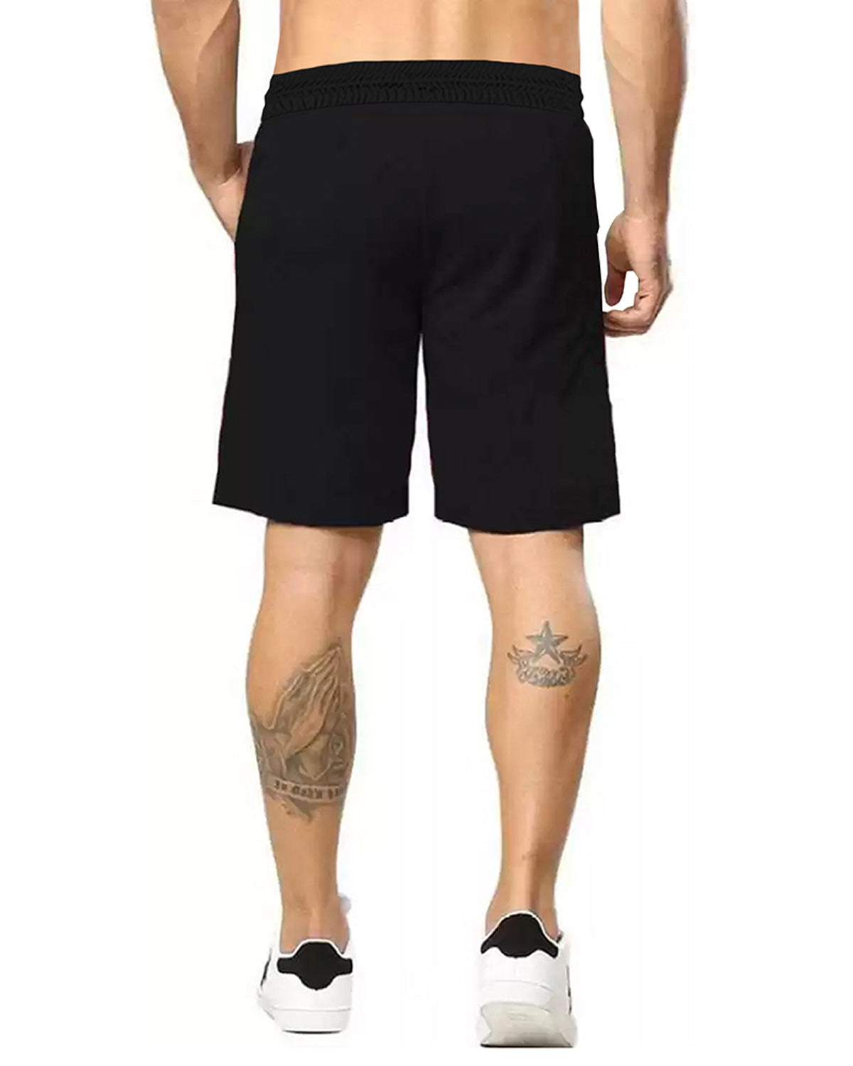 Men's Black Color block Regular Short