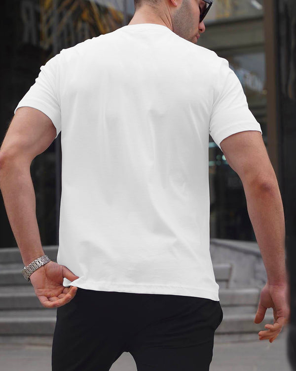 Round neck White colour T-shirt