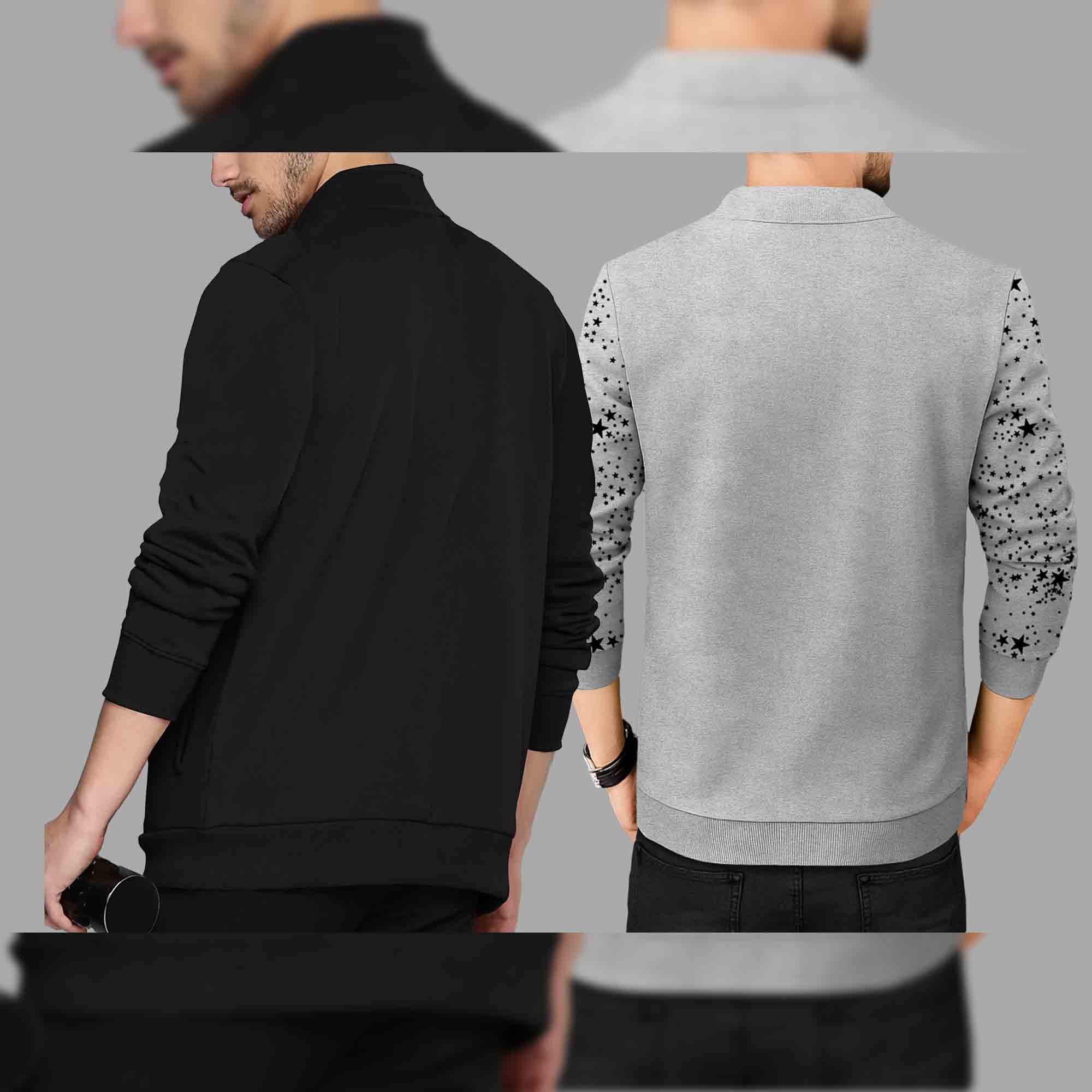 (Pack Of 2) Winter Jacket Black & Grey