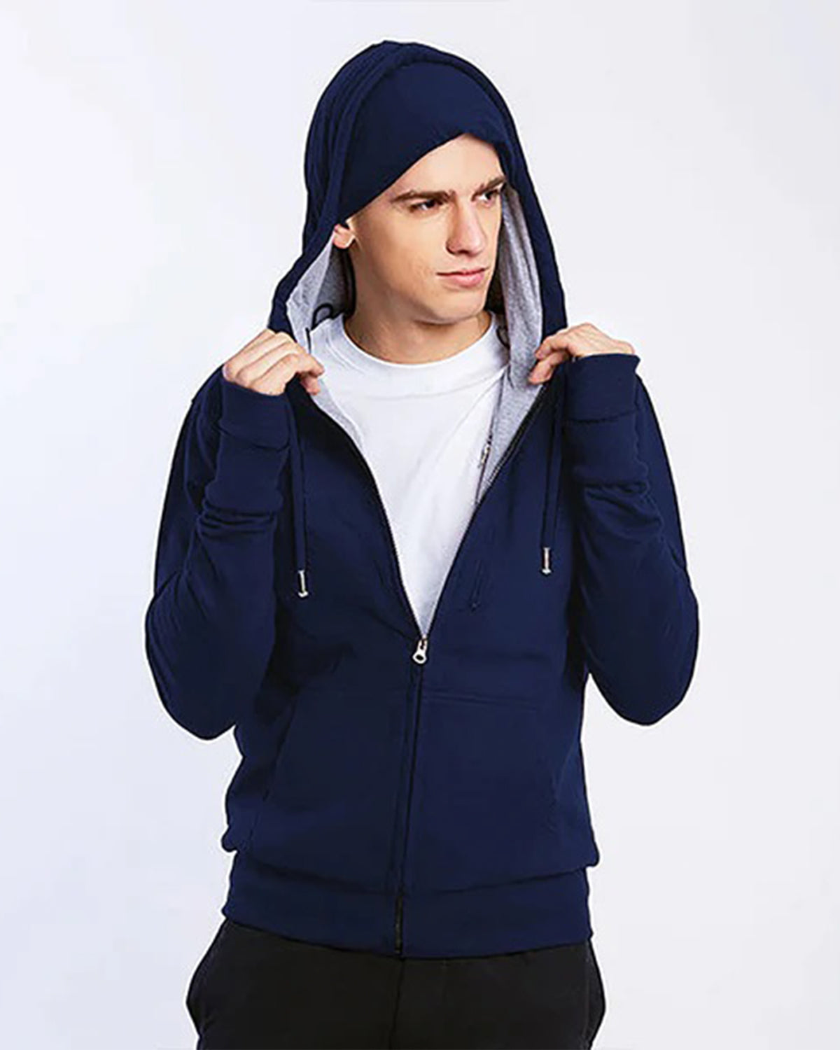 Travel Hoodie Full Sleeve Navy Blue