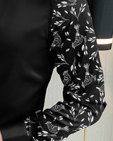 sparrow printed black color party wear shirt for men