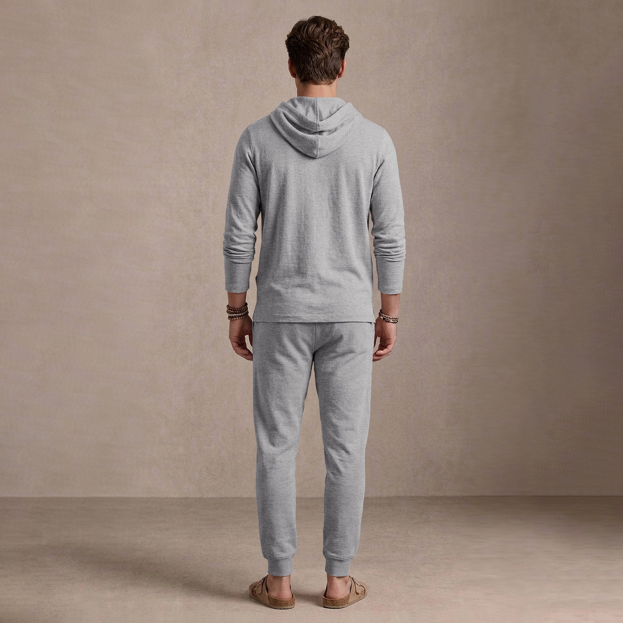 Grey Hooded Full Sleeve T-shirt with Grey Trackpant Tracksuit
