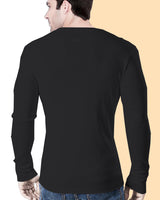 grey and black two side tshirt for men online black colour view