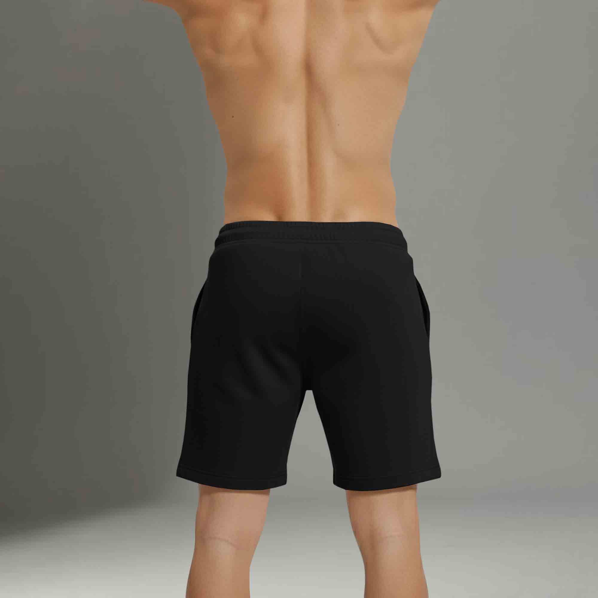 Men Black Printed Regular Shorts