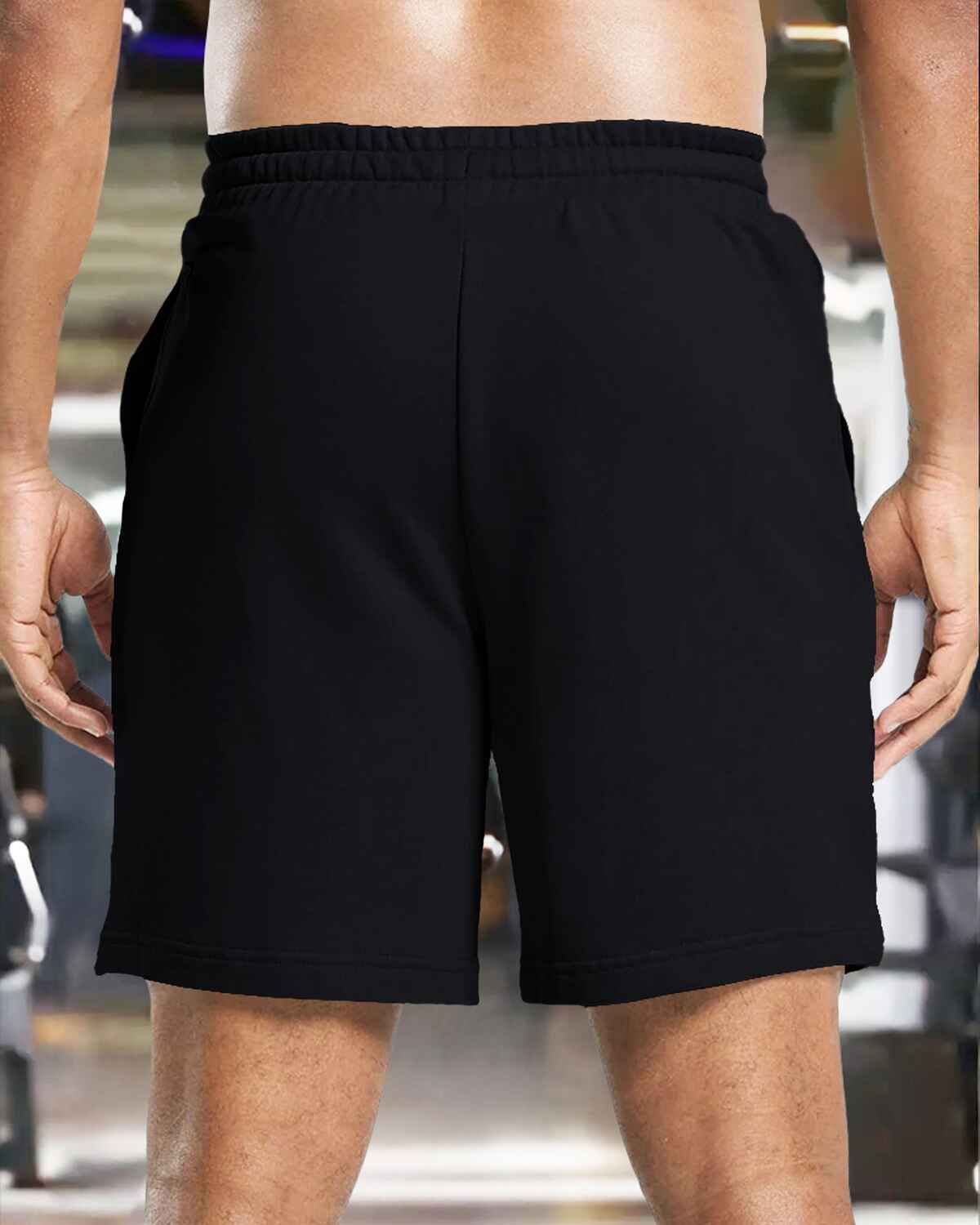 Men Colorblock Black Short
