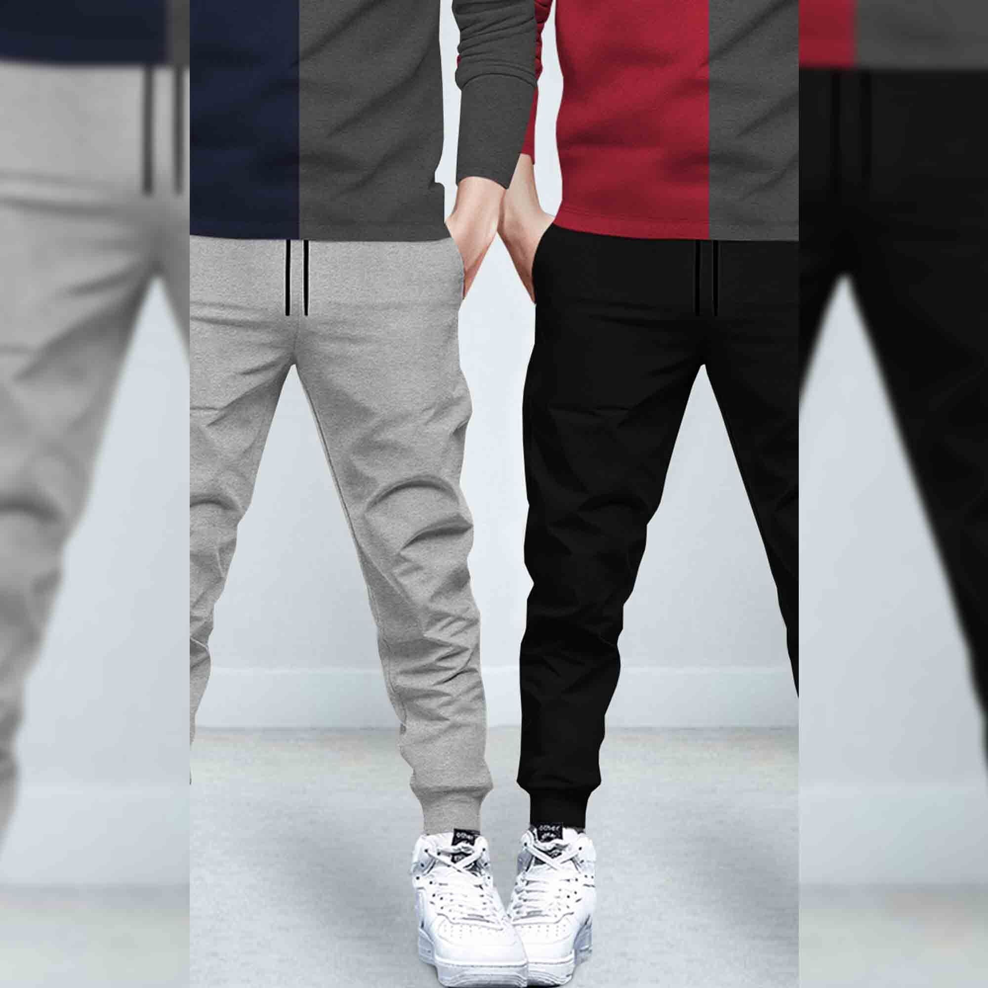 (Pack Of 2) Printed Tracksuit Navy & Red Hooded T-shirts - Matching Plain Trackpants