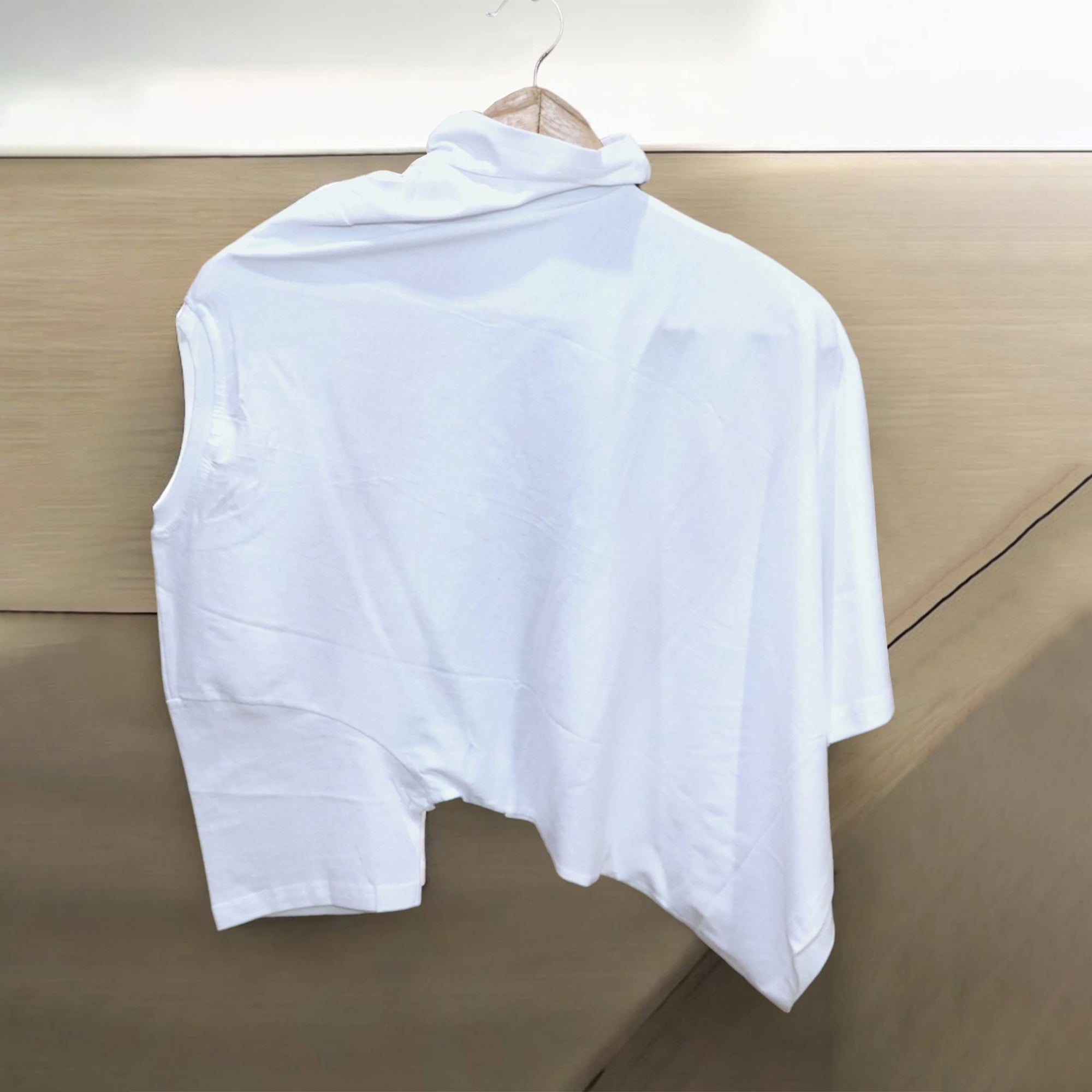 Mens Round Neck Graphic Printed T-Shirt White