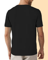 reversible olive green and black half sleeve tshirt for men view of black side