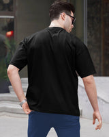 Round Neck Black Pocket T-Shirt