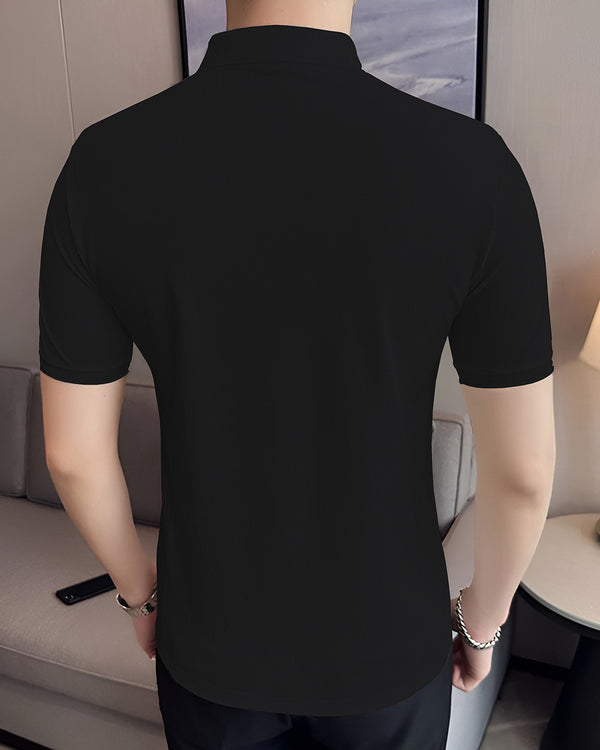 polo black tshirt for men