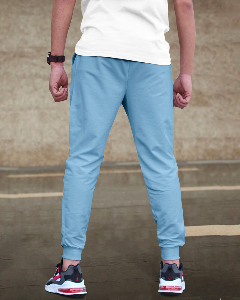 newyork word sky blue cargo pant for guys and men