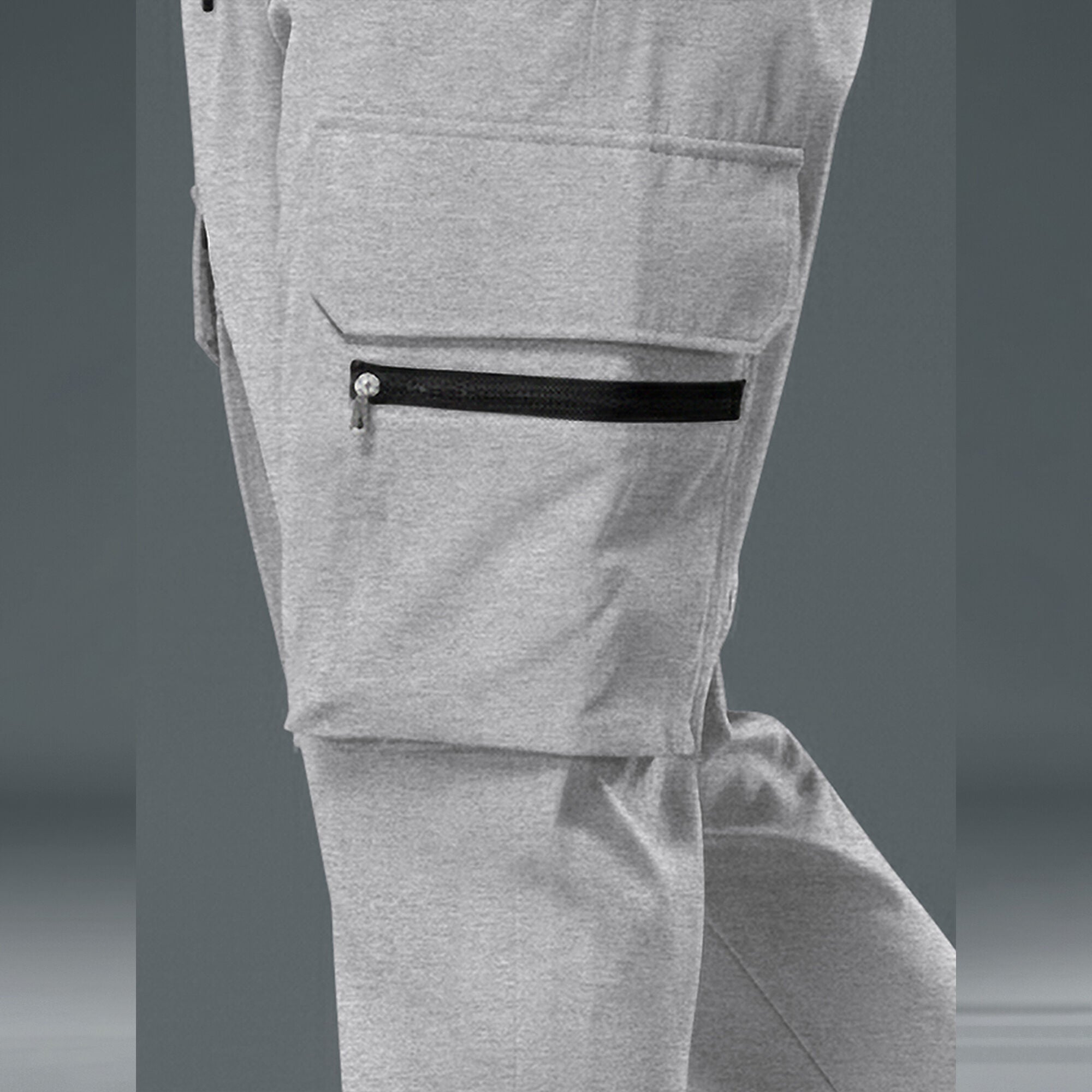 Men Grey Printed Cargo Jogger