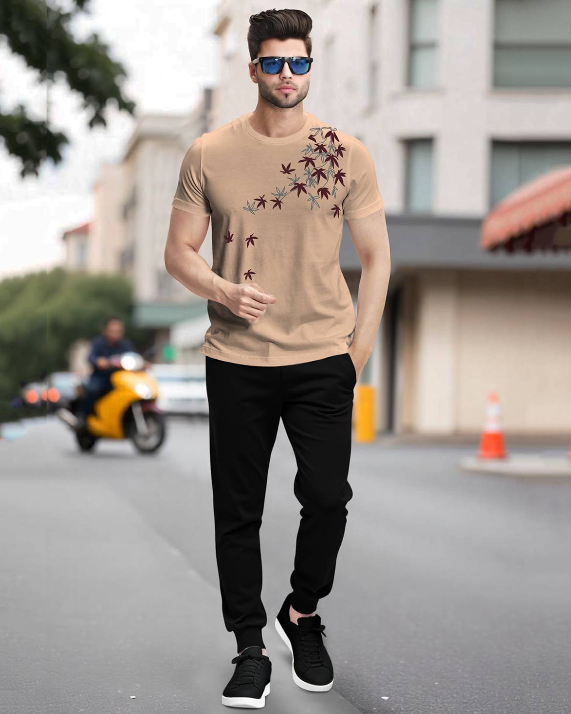 Track Suit Half Sleeve Colorblocked T-shirt with Plain Tackpants- 17 Variants
