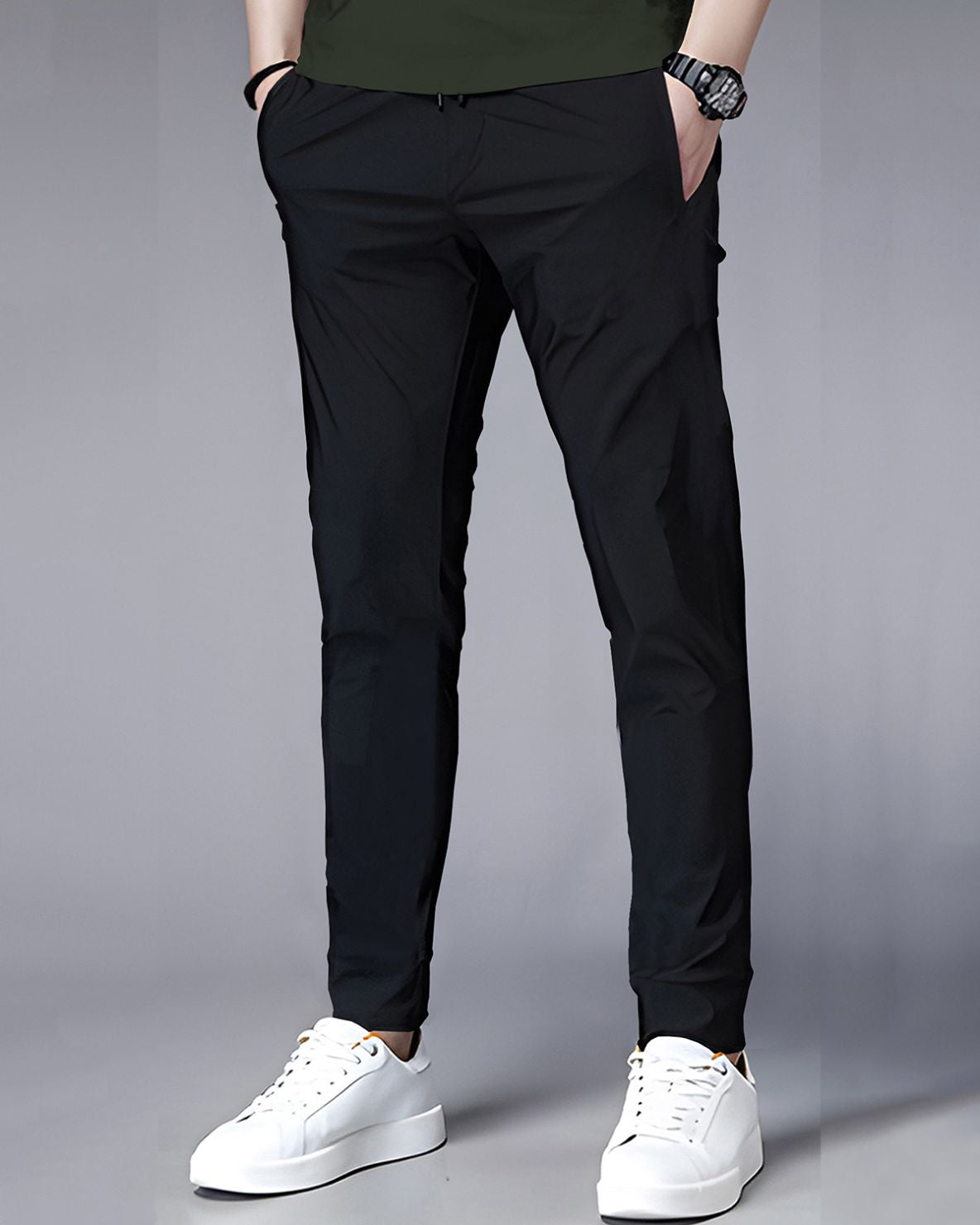 Track Suit Half Sleeve Olivegreen Printed T-shirt Matching Plain Trackpant Black