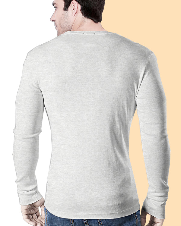 grey and black two side wear full sleeve tshirt for men online grey colour view