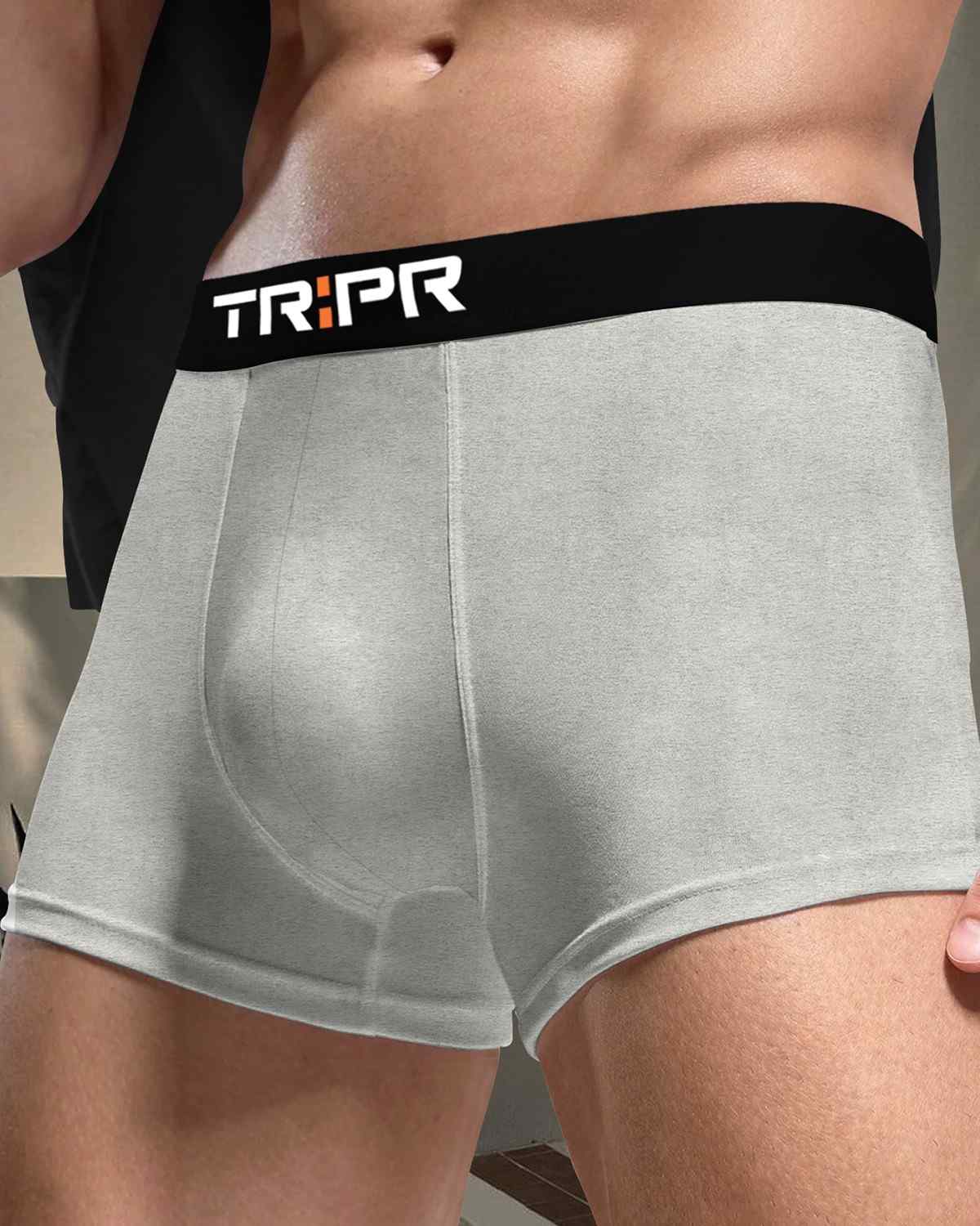 Men Plain Grey Trunk