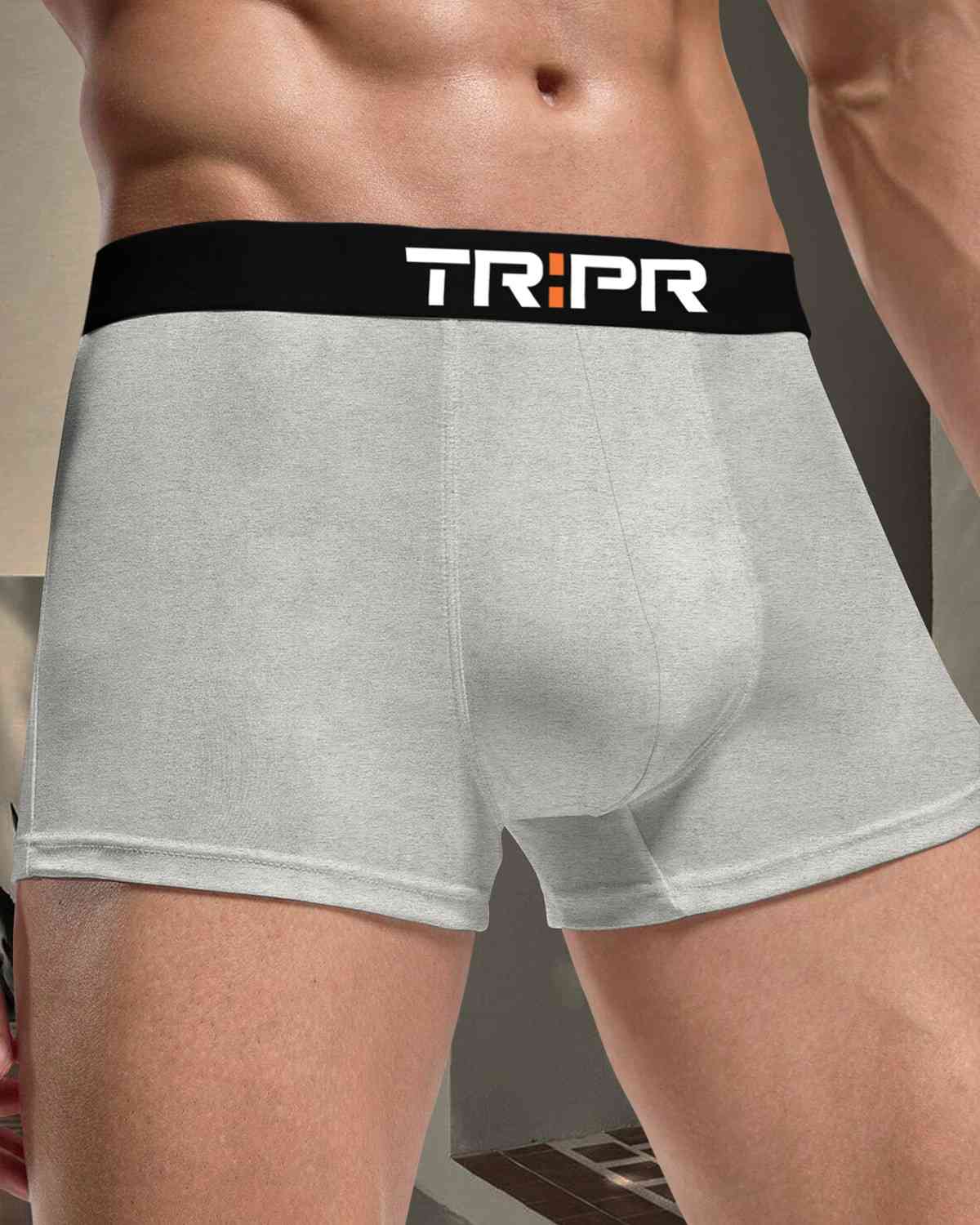 Men Plain Grey Trunk