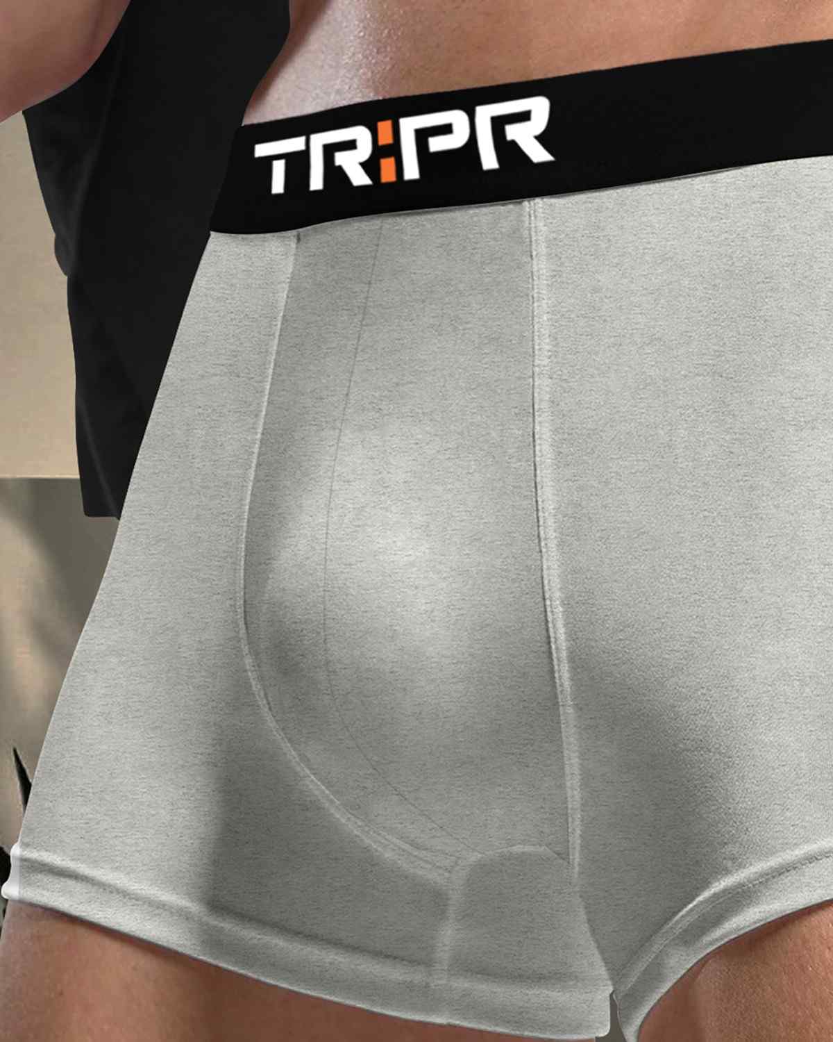 Men Plain Grey Trunk