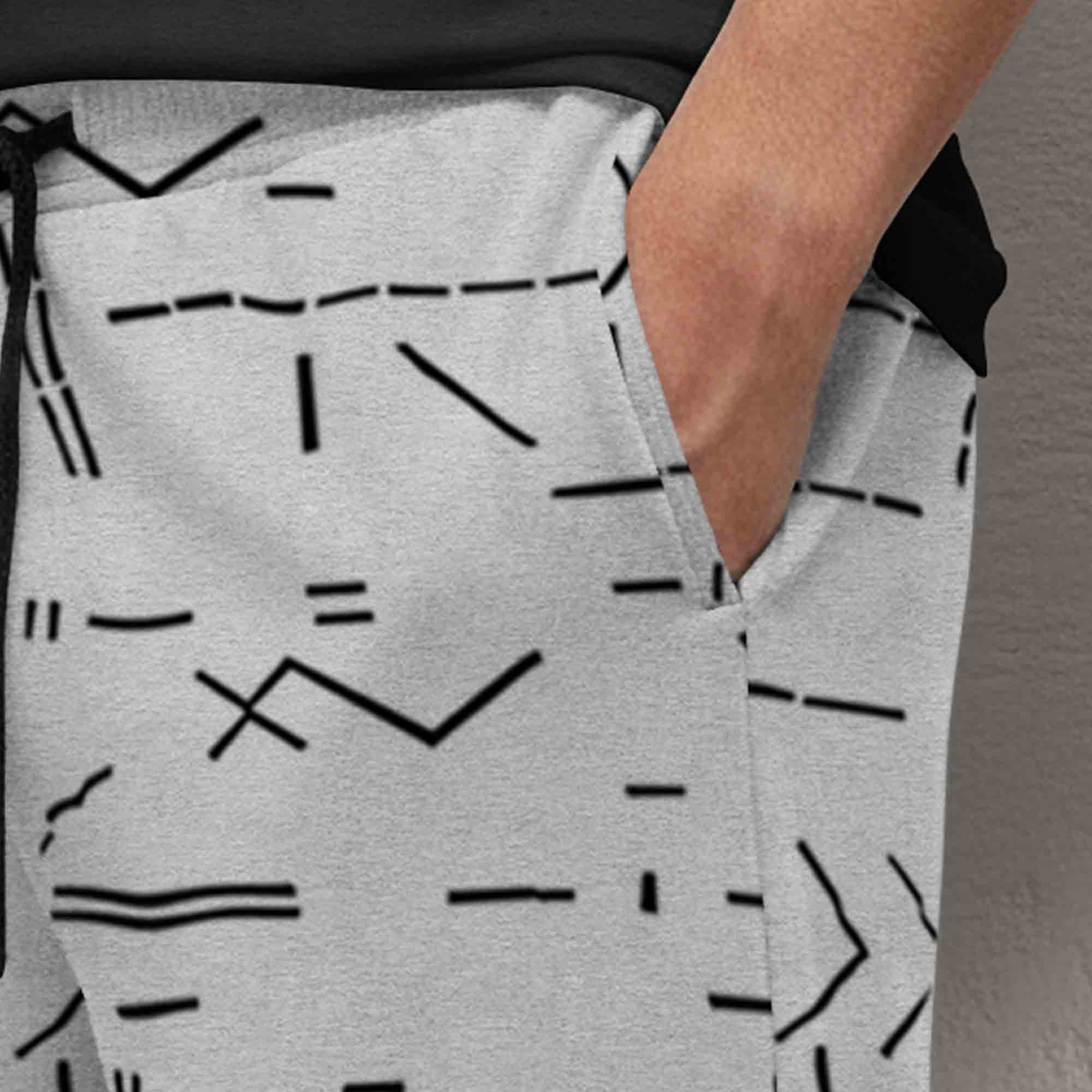 Men Printed Regular Fit Shorts Grey