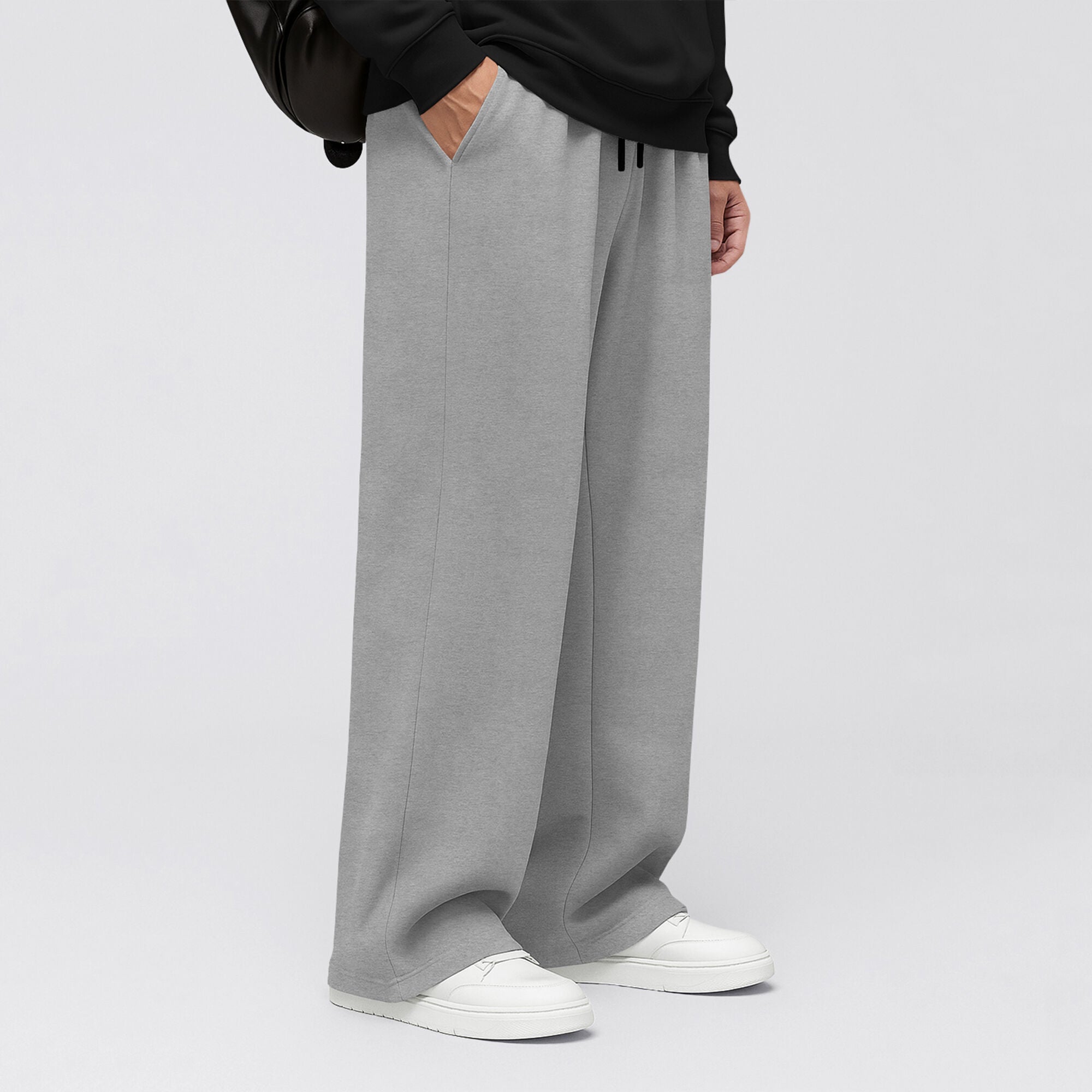 Plain Loose Fit Baggy Cargo Grey