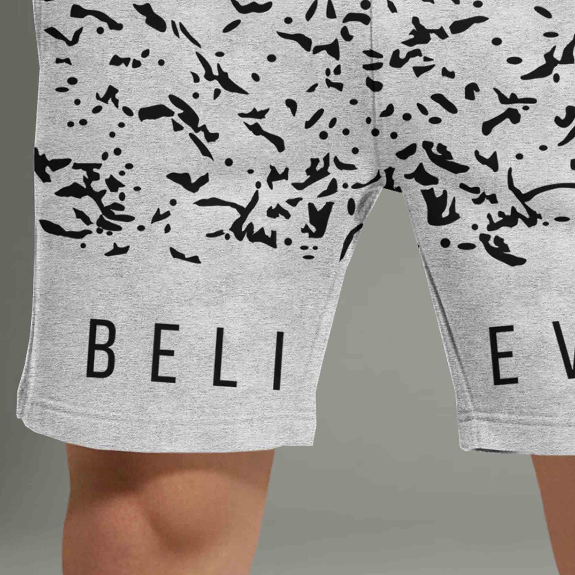Printed Men Grey Regular Shorts