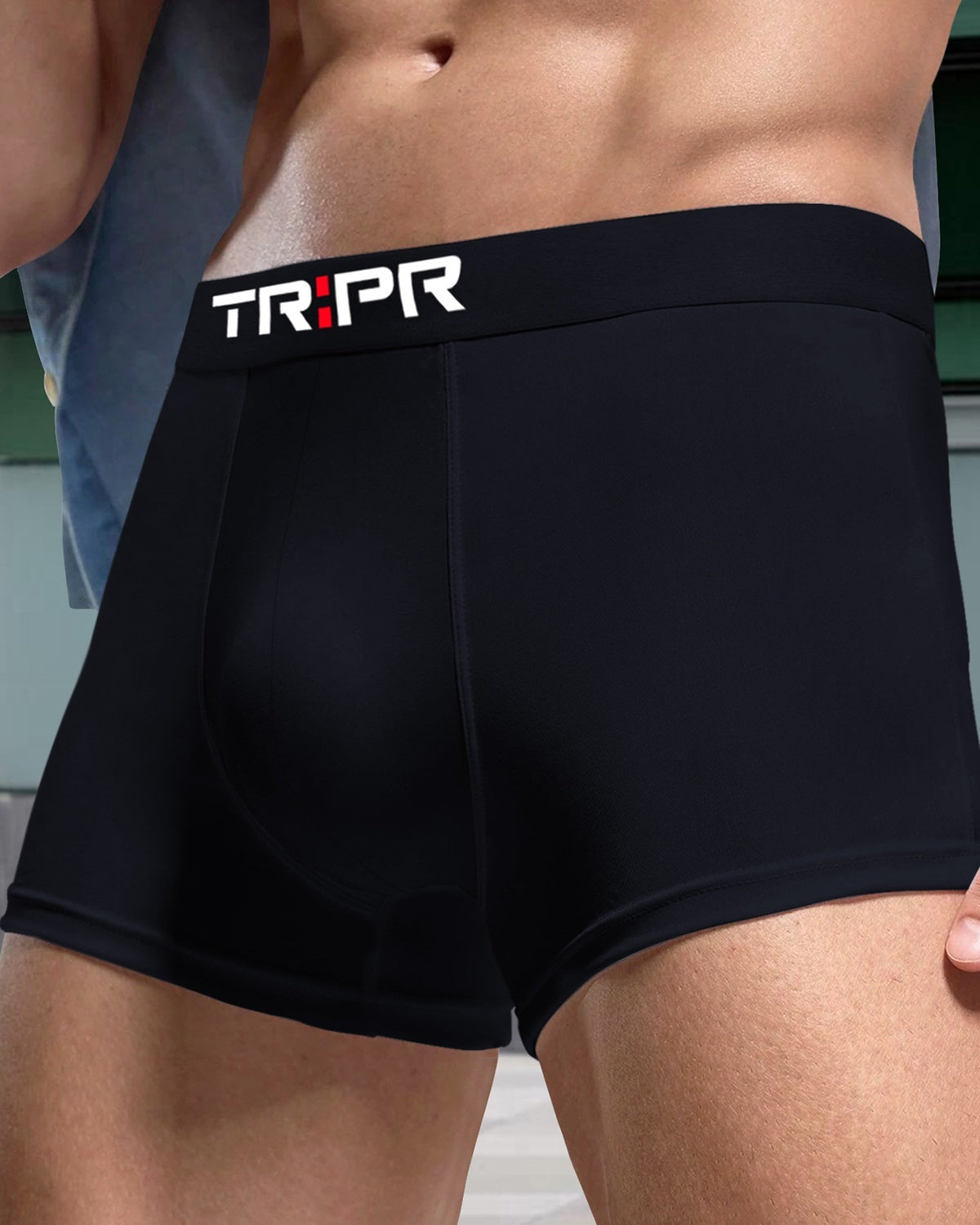 Men Plain Navy Blue Trunk