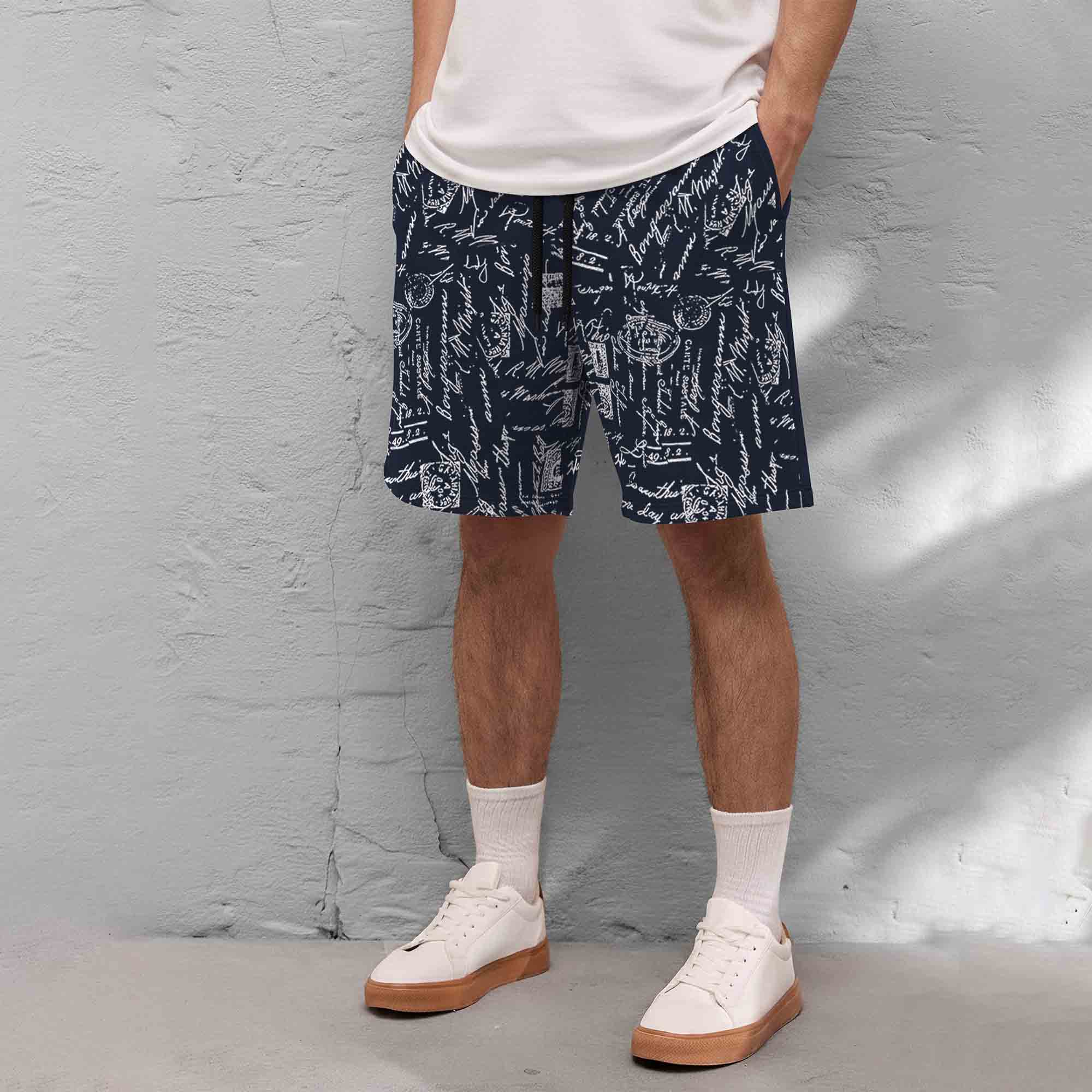 Men All Over Printed Navyblue Short