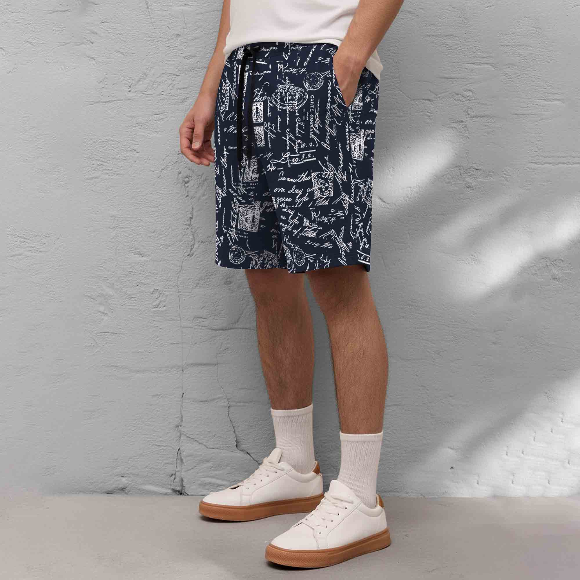 Men All Over Printed Navyblue Short