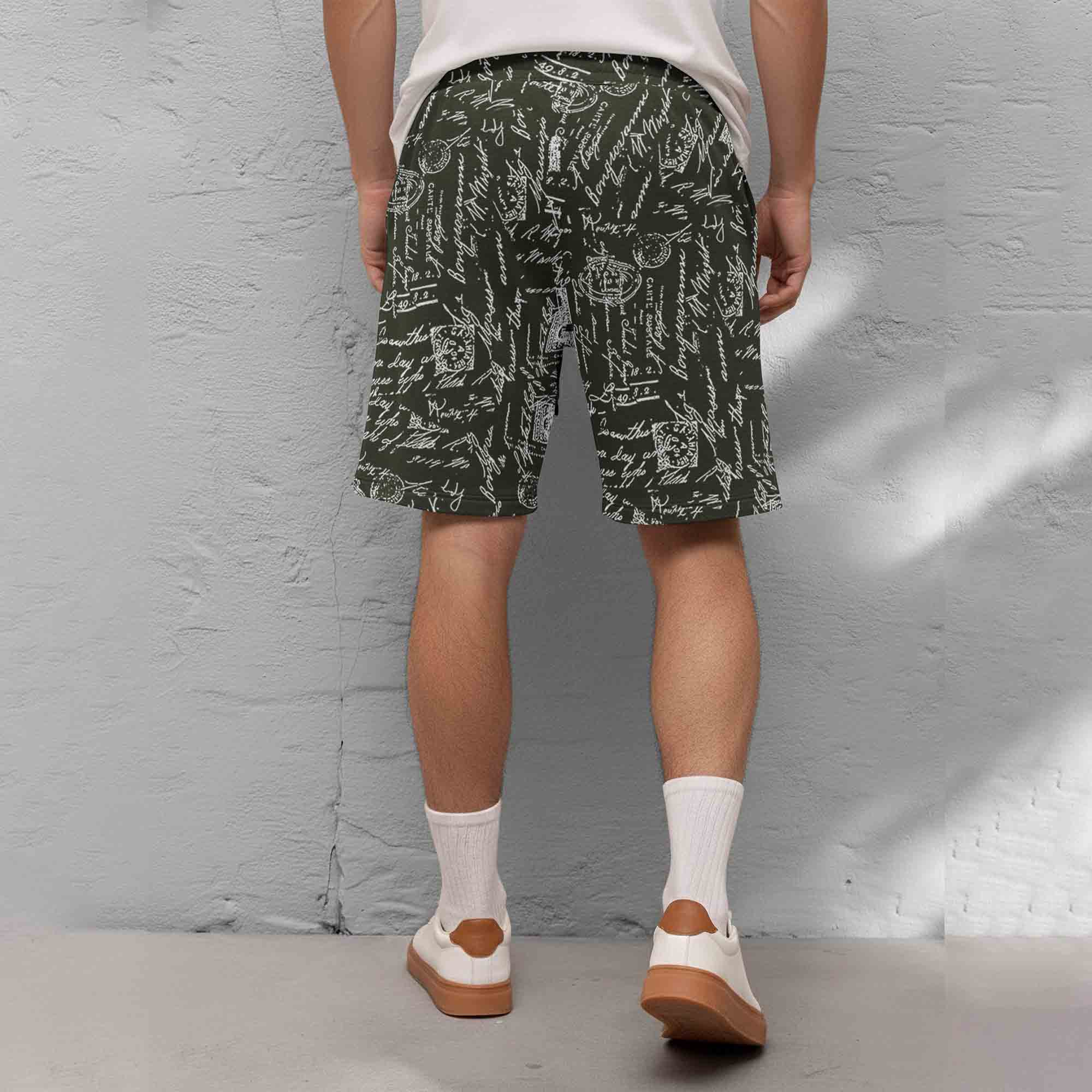 Men All Over Printed Short Olivegreen