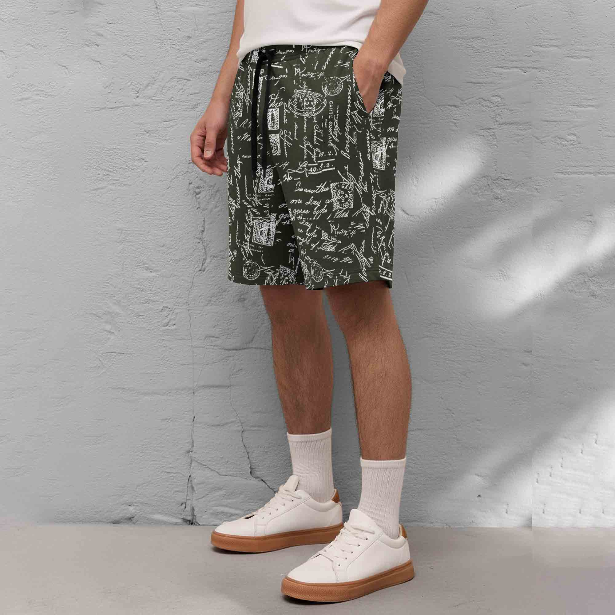 Men All Over Printed Short Olivegreen