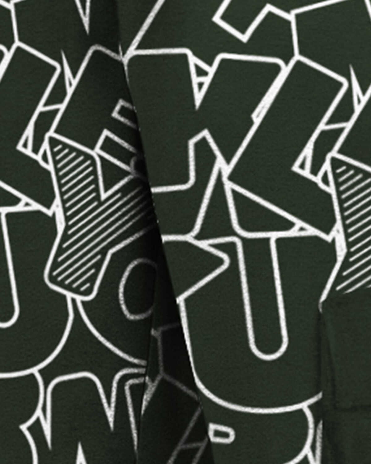 Mens Multi Pockets All Over Printed Baggy fit oversized Cargo Jogger Olivegreen