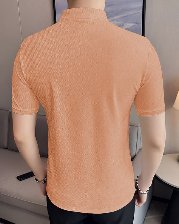 orange colour polo  tshirt for men online sale 