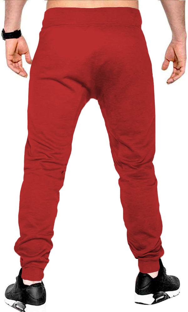 Solid Men Red Track Pant