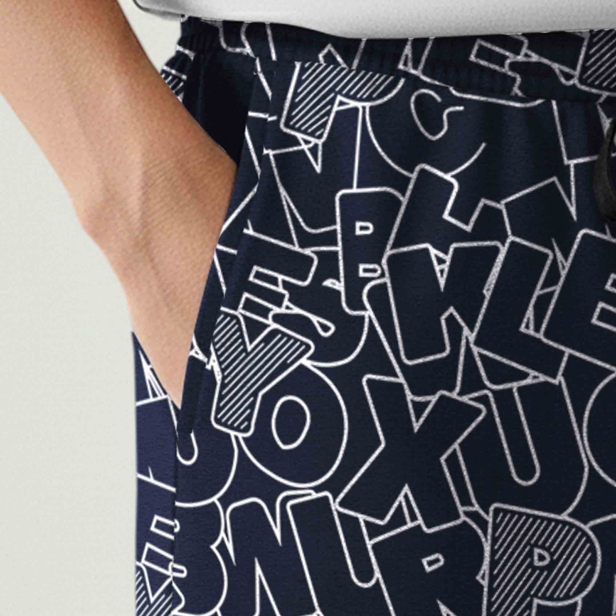 Men All Over Printed Short Navyblue