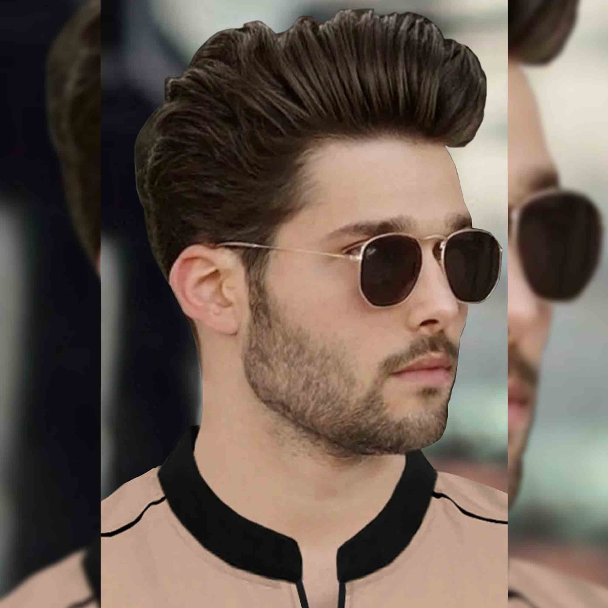 Men Mandarin Collar Full Sleeve Beige T-Shirt