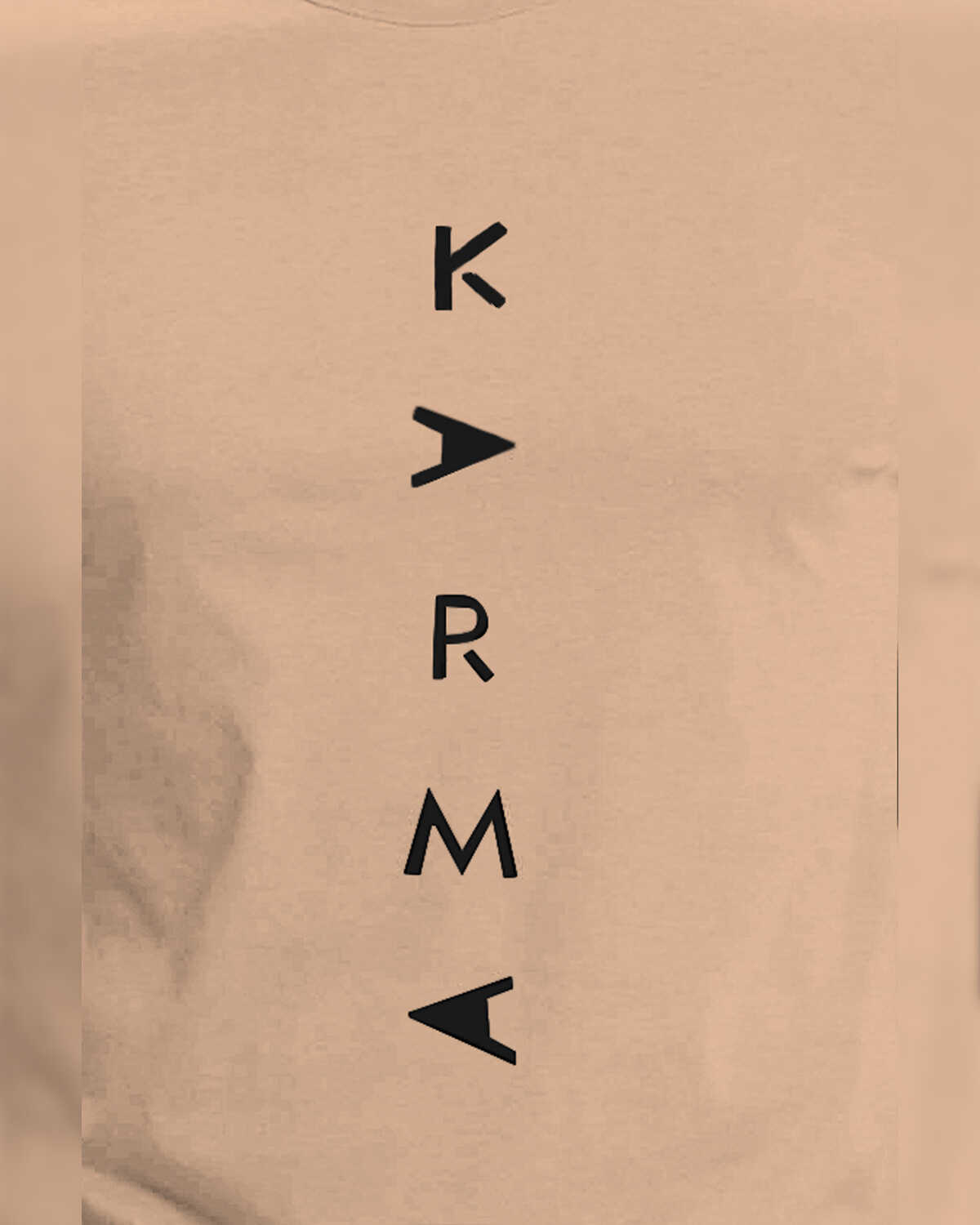 Men Printed Half Sleeve Round Neck Beige Cotton Blend T-Shirt