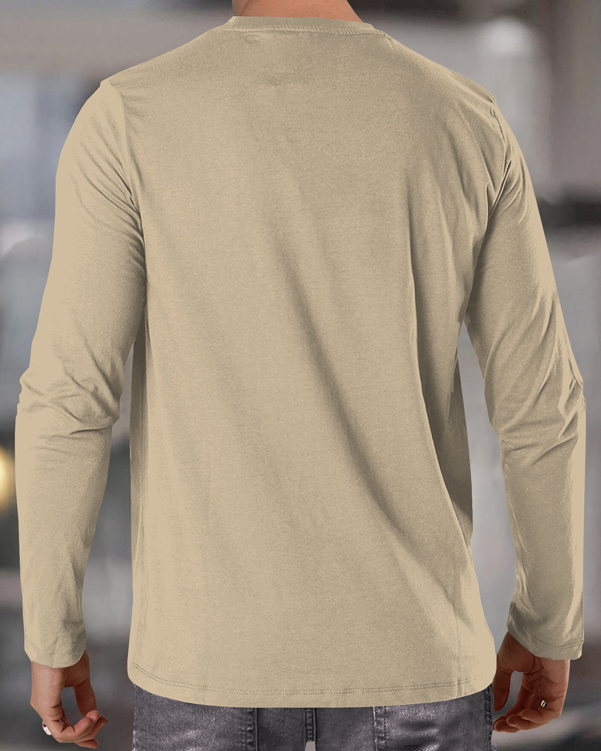 Round Neck Full Sleeve Zig Zag Printed Tshirts with 6 Colors