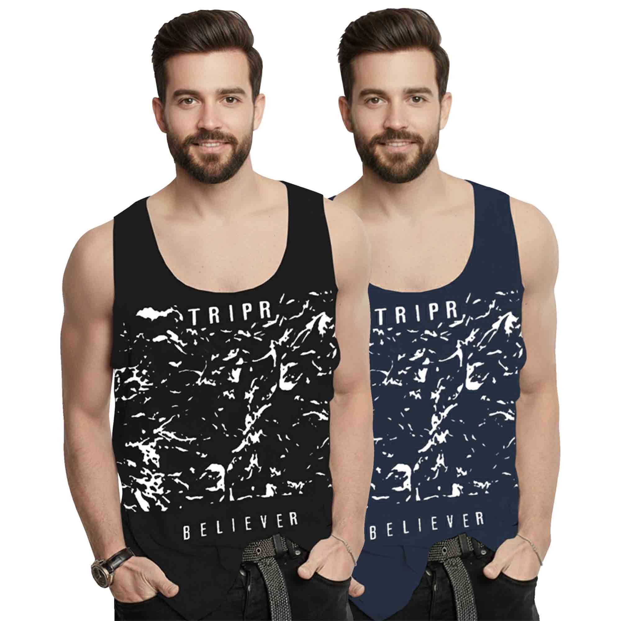 (Pack of 2) Men's Baniyans - 11 Variants