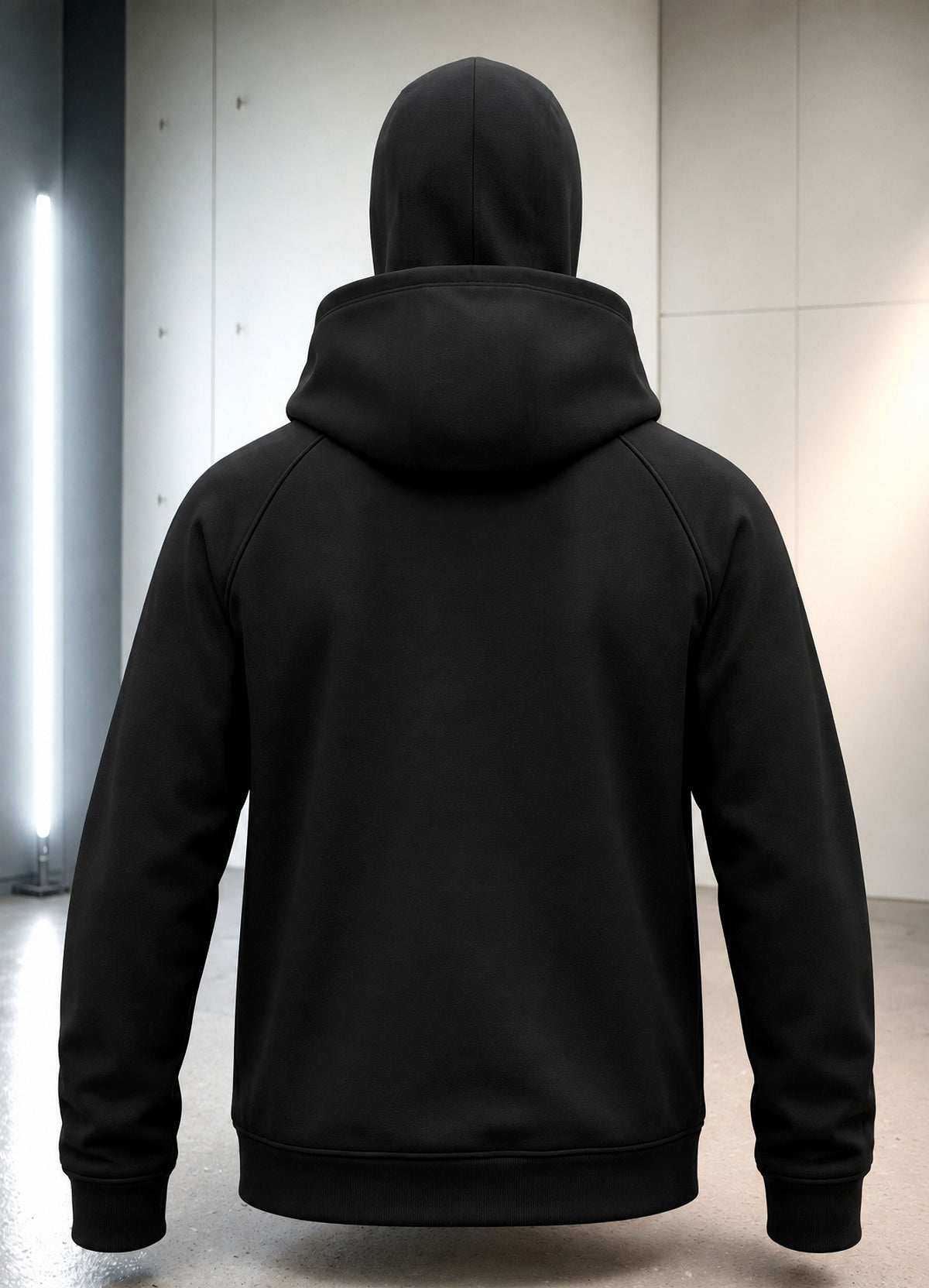 Mens Black Zip-Up Winter Jacket