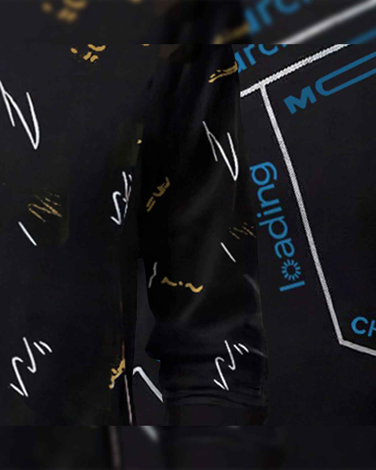 (Pack Of 2) All Over Black Printed T-shirts