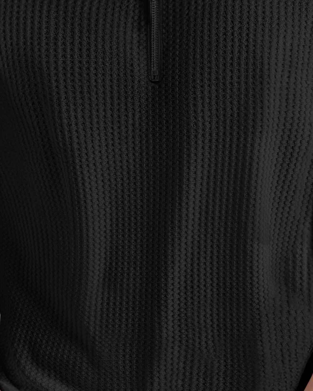 Boy Half Sleeve Black & Grey Plain Textured T-shirt