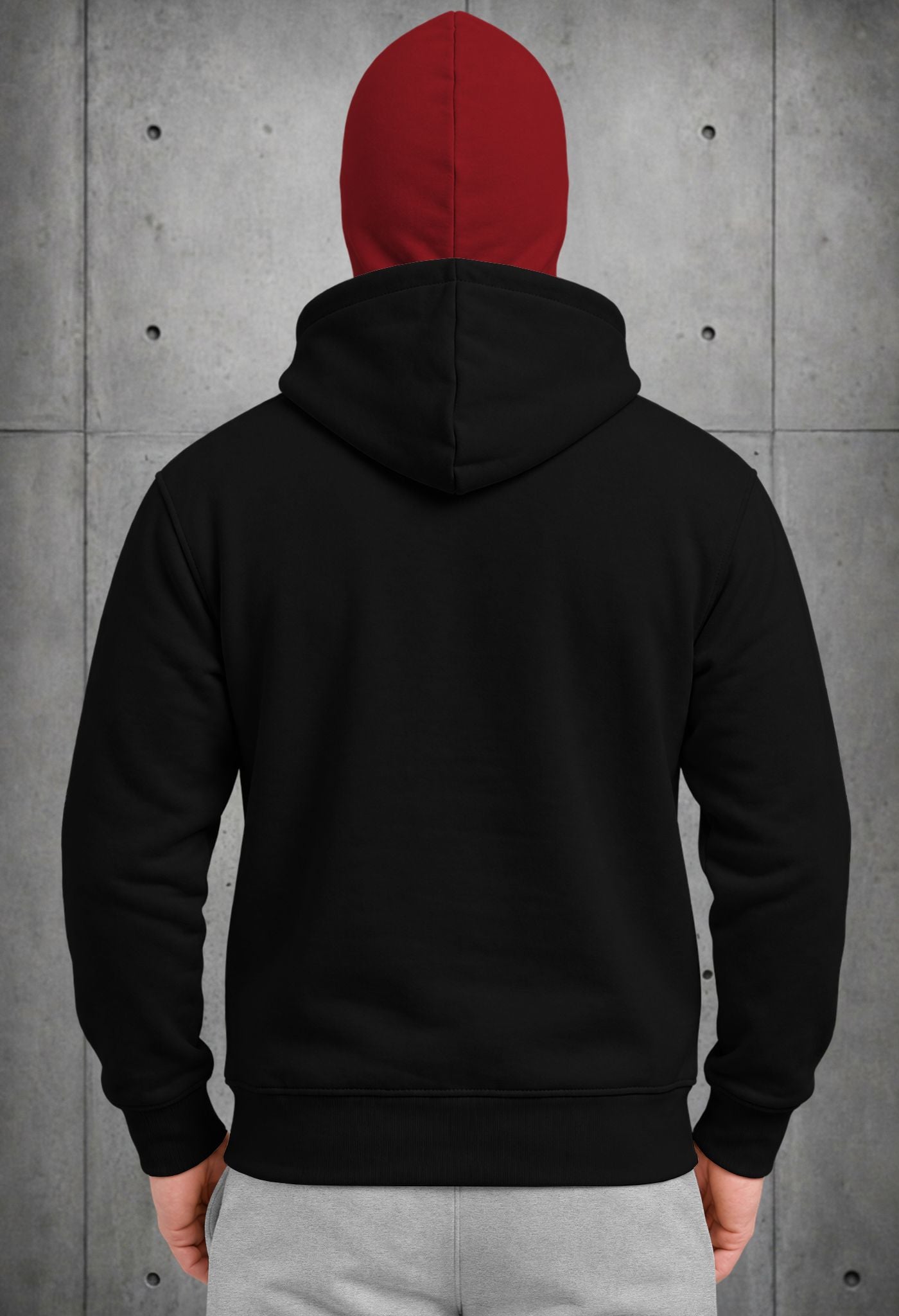 Mens Black Spyder Design Double Mask Zip-Up Winter Jacket