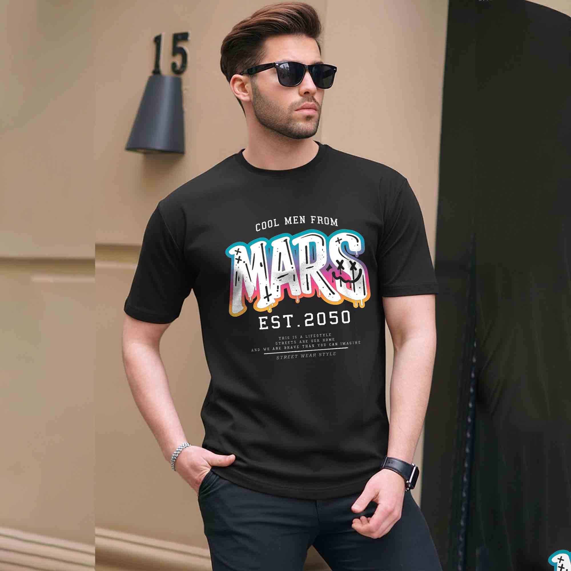 Men Half Sleeve Typography Printed Tshirts